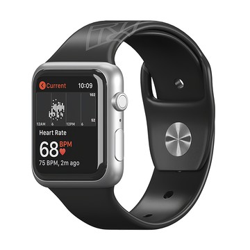 RICHMOND&FINCH Apple Watch 瑞典時尚矽膠錶帶  38/40/41mm  墨染 黑色  1個