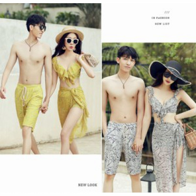 ペア販売 2colors 水着 カップルお揃い ペアルック水着 メンズパンツ ビキニ パット付き ワイヤー入り 海水浴 結婚お祝い 花柄 通販 Lineポイント最大5 0 Get Lineショッピング