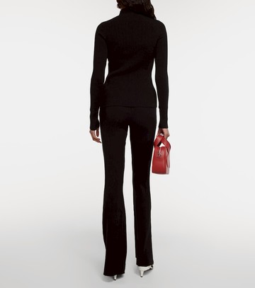 Courrèges Logo ribbed-knit turtleneck sweater