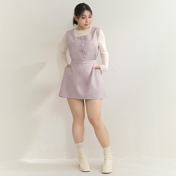 韓系簡約西裝短裙(附褲) MISS