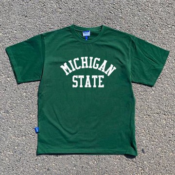 王有病工作室 重磅260G！密歇根州立大學復古學院特寬松短袖T恤
