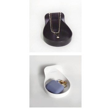 給皂機推薦壁掛架內徑8.5cm不鑽孔壁掛黏貼 白色