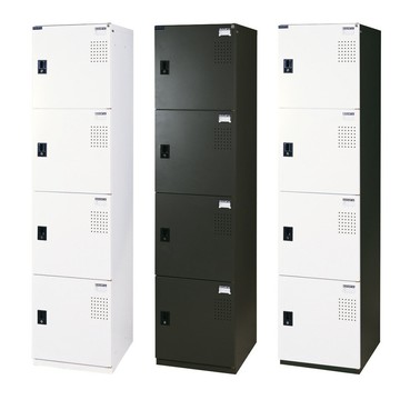 DAHFU 大富 KD 四門 多用途置物櫃 W450xD400xH1800mm 白色/鐵灰 /個 KD-45-4004 I/H