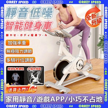 【CRAZY SPEED】智能計數 安全承重 飛輪健身車 飛輪單車 飛輪腳踏車 健身腳踏車 動感室內單車 飛輪車 腳踏車