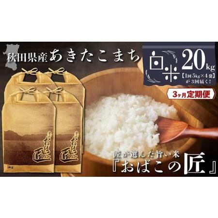 ふるさと納税 秋田県産おばこの匠あきたこまち　20kg （5kg×4袋）白米 秋田県大仙市