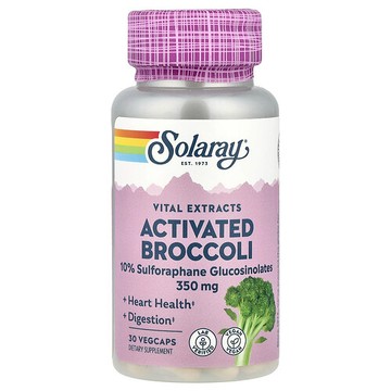 Solaray, 重要提取物，活性西蘭花，350 毫克，30 粒素食膠囊
