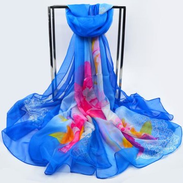 夏季時尚洋氣絲巾女超大百搭沙灘巾薄防曬披肩外搭廣場舞紗巾圍巾