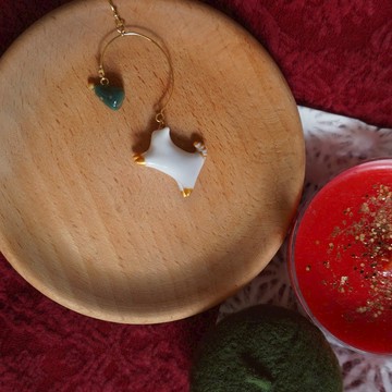 teatime  單只佩戴的聖誕節貓咪   X'mas 限定 耳環耳夾