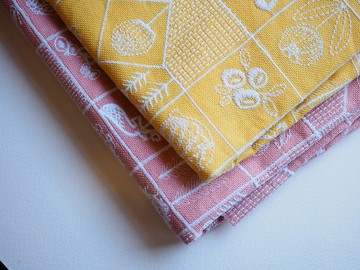 AMBER原版棉麻繡花布*138cm寬10cm各*5色