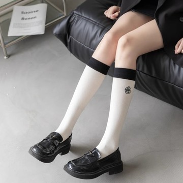 臺現貨 山茶花小腿襪 學生襪 膝上襪 性感長筒襪 棉襪女 日韓高筒襪 條紋襪 中筒襪 長腿襪 褲襪 條紋襪