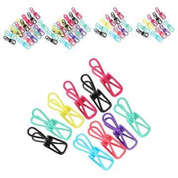 魚尾夾 金屬材質 5.5x1.7x3cm 一組10入 顏色隨機  糖果色  7組