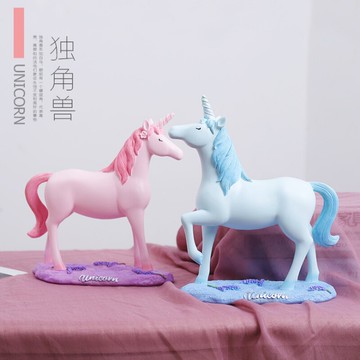 創意家居獨角獸樹脂裝飾品樣板房擺件工藝品女友女生閨蜜生日禮物