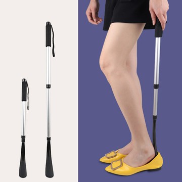 大友los1530可伸縮型鞋拔超長可調節家用提鞋器老人孕婦穿鞋長柄鞋抽懶人鞋拔