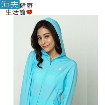 HOII SunSoul后益 涼感 防曬 UPF50 帽T 外套-藍光 XL