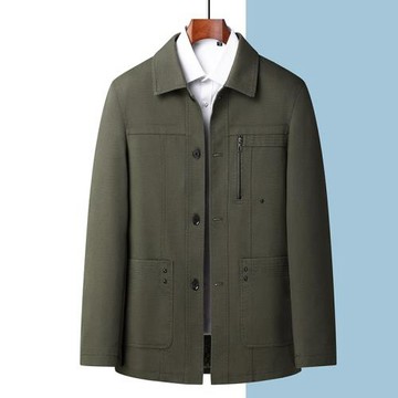 全棉寬松休閑翻領上衣服春秋裝