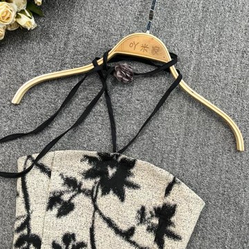 水墨風碎花吊帶背心