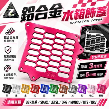 ZOO 水箱飾蓋 集風罩 水箱網 水箱蓋 鋁合金 適用 B8R 勁戰六代 DRG JETSL RTS KRV FORCE