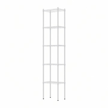 【dayneeds】輕型 45x30x210公分 五層烤漆波浪架 兩色可選白色