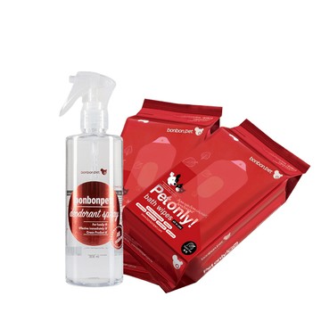 蹦蹦跳 濕紙巾家庭包40抽無香x2包＋消臭噴霧300ml （狗貓用）噴霧有效期2026.05.23_廠商直送