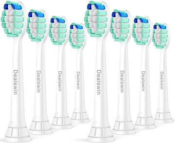 【日本代購】Dealswin 替換刷頭飛利浦Sonicare 電動牙刷用替換刷頭鑽石清潔2系列刷頭常規尺寸8支裝