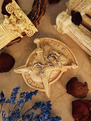 【圖騰系列】花蕊C型耳環/純銀/單隻