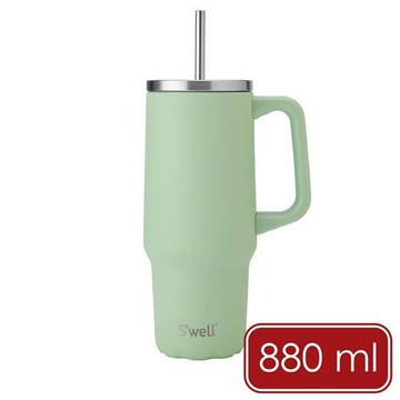 《Swell》Tumbler不鏽鋼吸管保溫隨行杯(開心果綠880ml) | 冰壩杯 冰霸杯 吸管隨手杯 保冷保冰杯 水壺 環保杯 保溫瓶 咖啡杯