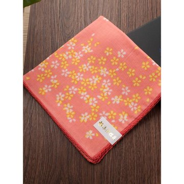 【酷帕】日本浪漫櫻花女士雙層嬰兒級棉紗手帕幸運四葉草全棉手絹