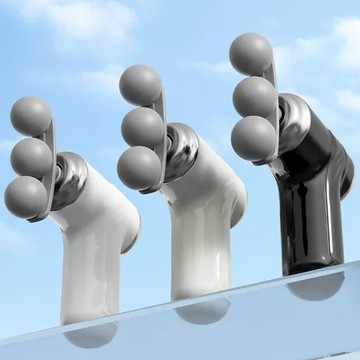 白色 3頭筋膜槍 9種按摩頭可換 深層肌肉放鬆 肩腰背專用 智能變頻擊打 健身運動後恢復神器