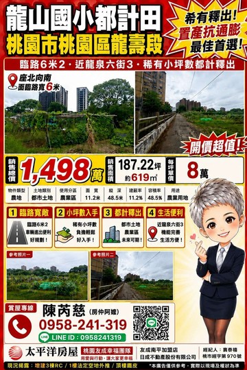 龍山國小都計田｜桃園市桃園區龍壽段
