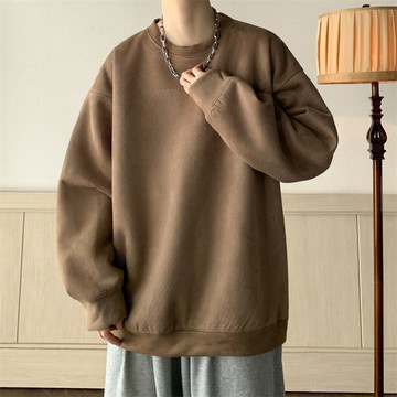 莫蘭迪色！日系麂皮絨長t / 男女皆可穿 / 360g高磅數 / 大學t / 寬鬆落肩oversize / 8色 / M-4XL【QTJBYJP002】