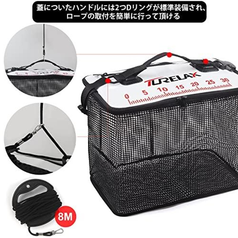 【色: グリーン】TURELAX バッカン 釣り バケツ 折りたたみ式 40cm