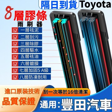 隔日到貨 八層雨刮器 雨刷 雨刮 汽車雨刷 車用雨刮 豐田雨刮器 RAV4 Wish Yaris Sienna Vios