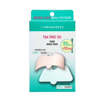 BRING GREEN茶樹積雪草舒緩淨化鼻貼5入組