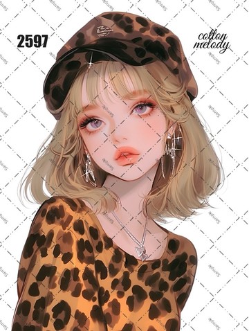 original sticker no.2597 人物貼紙 原創貼紙 獨創人物貼紙 裝飾貼紙 cotton melody