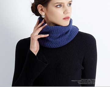 圍脖女 針織韓版男女通用羊毛圍脖女情侶脖套冬季套頭圍巾百搭   瑪麗蘇