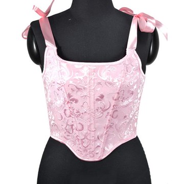 吊帶設計感小眾外穿夏季新款女裝綁帶肩帶純色背心宮廷魚骨束身衣