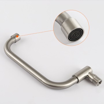 酒店廚房304不銹鋼半自動搖擺灶臺專用水龍頭通用灶臺加厚可旋轉