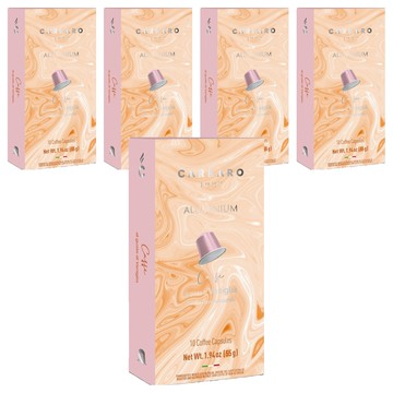 CARRARO 香草風味 VANILLA FLAVORED COFFEE 咖啡膠囊 適用Nespresso Original 膠囊咖啡機  5.5g  10個  5盒