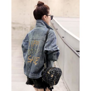 歐貨牛仔外套女短款2025春秋新款韓版寬松bf顯瘦復古小個子上衣潮