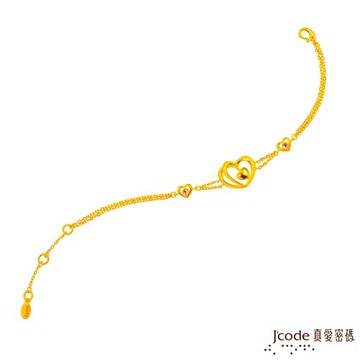 Jcode真愛密碼金飾 純愛真心黃金手鍊