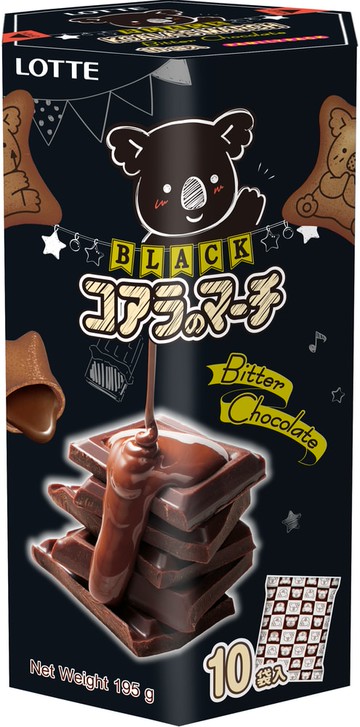 【Lotte 樂天】小熊餅家庭號-濃黑巧克力風味x1盒(195g/盒)