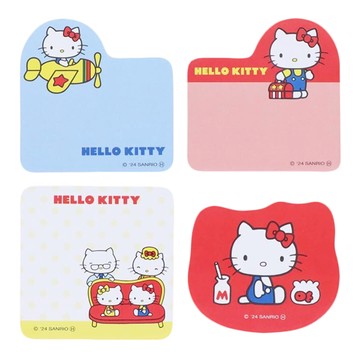 sun-star Hello Kitty 50週年 造型便利貼 - 4種樣式各10張  紅色經典  40張  1本