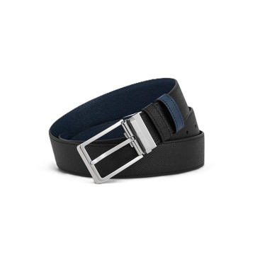 dunhill 雙面35MM圓刻面針扣Cadogan皮帶
