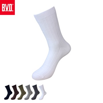 【BVD】素面男長襪-白色 B658 休閒襪 中筒襪 男襪 襪子
