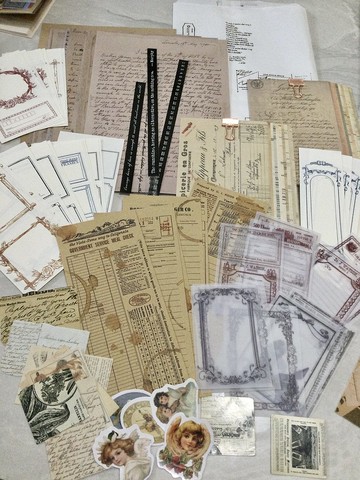 復古風手帳拼貼素材包 No.3