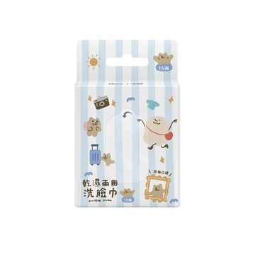 Clevia Studio咻咻熊聯名款洗臉巾15抽