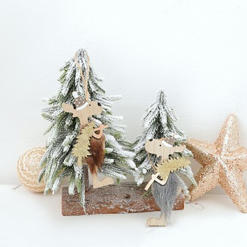 圣誕微景觀圣誕樹掛件墻壁吊飾裝飾幼兒園墻面走廊自然角創意掛飾