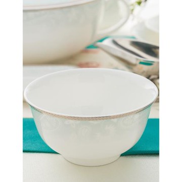 隆達骨瓷飯碗家用吃飯大碗面碗高級感餐具湯碗面碗高顏值藍云錦