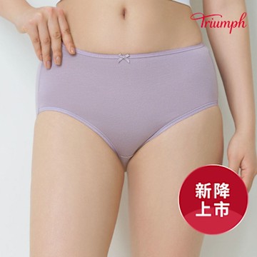 黛安芬-輕風自在 棉質高腰內褲 M-EEL 薰衣紫
