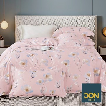 DON 吸濕排汗萊賽爾兩用被床包組｜粉緋花語｜(雙人/加大)